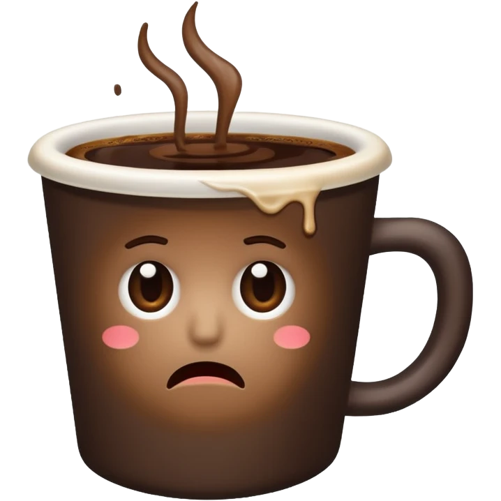 Bad coffee / sad coffee emoji
