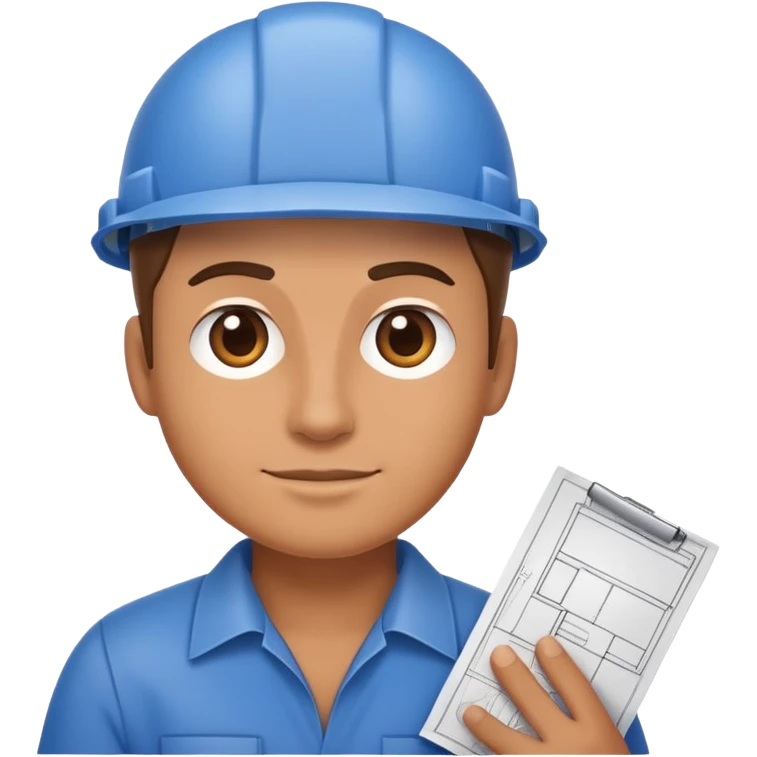 person holding a blueprint emoji
