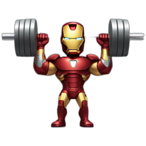iron Man doing weight lifting  emoji