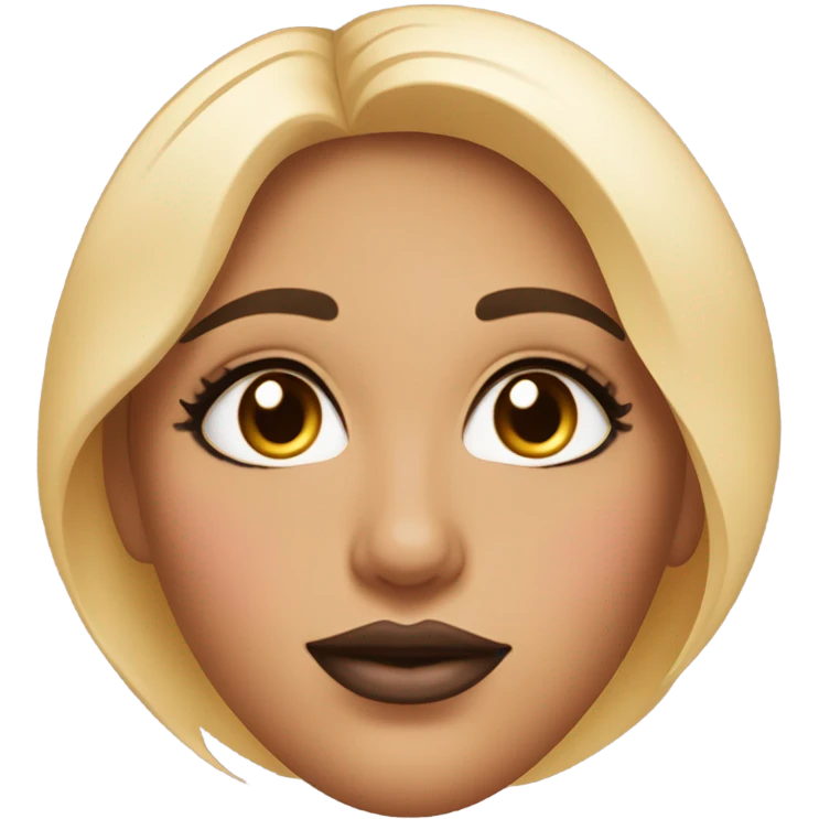 Face half with make up half without  emoji