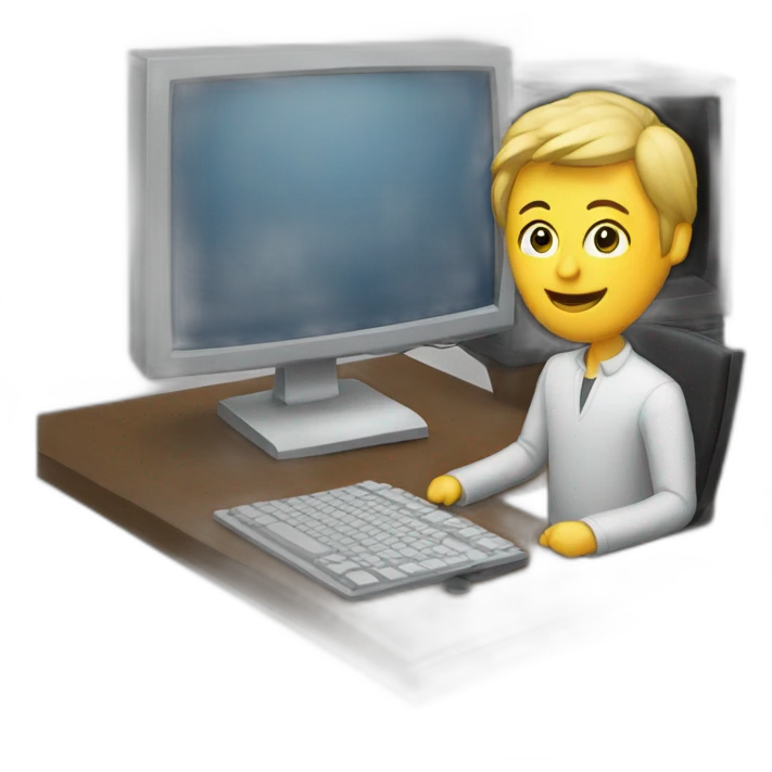 a fischer on a computer emoji