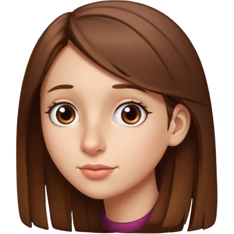 girl with big nose, side view emoji