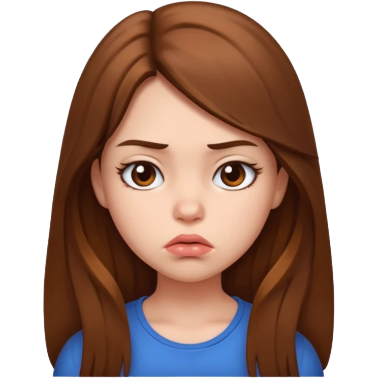 Pouting girl emoji