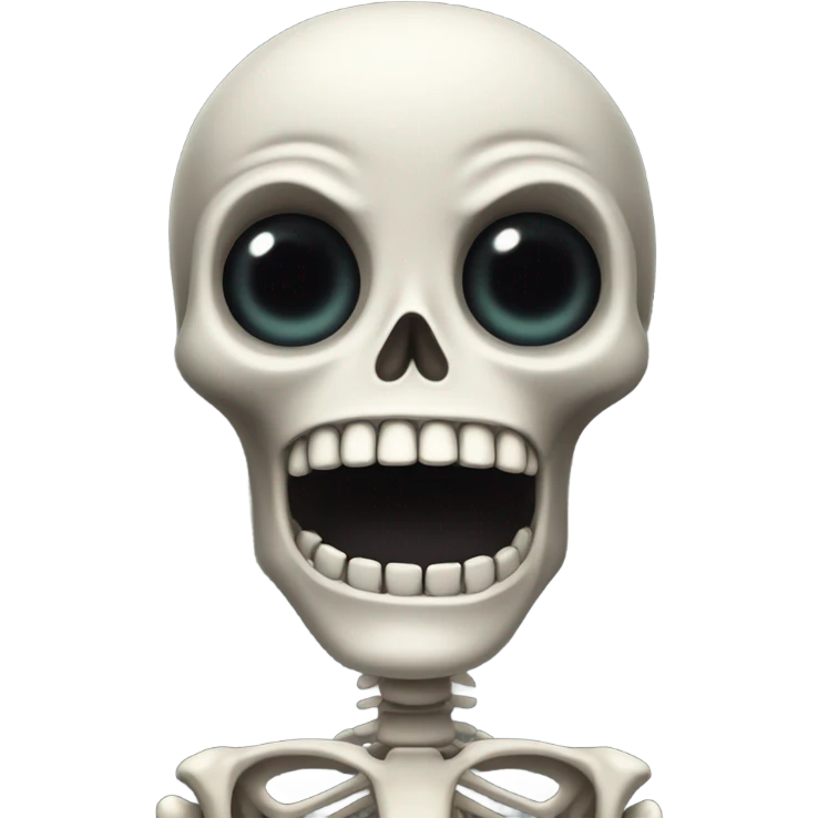 Skeleton with shock emoji