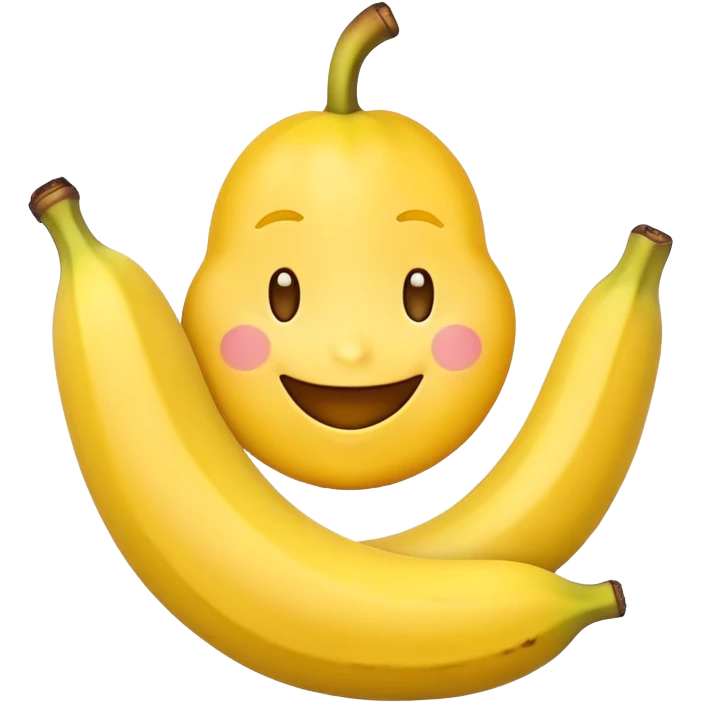 Happy emoji with banana emoji