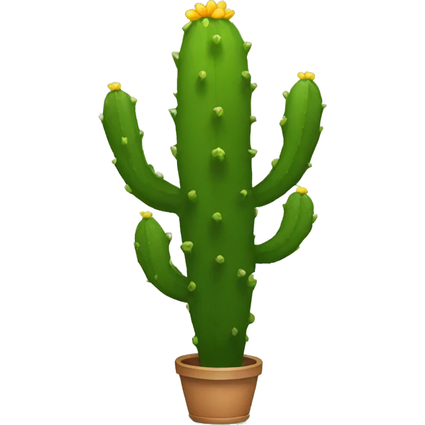 single flat Nopal without pot emoji