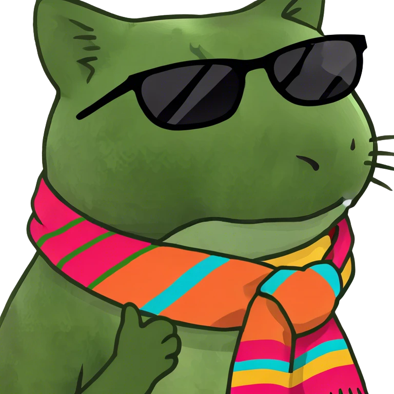 Cat with sunglasses emoji