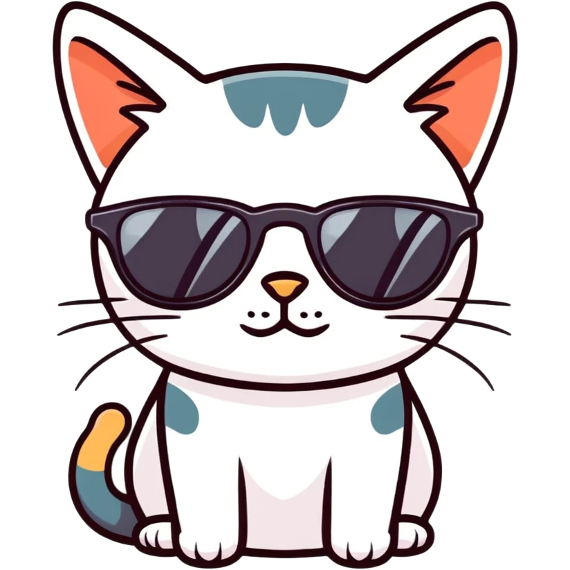 Cat with sunglasses emoji