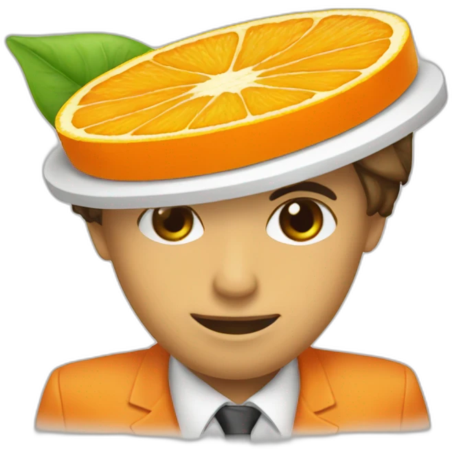 naranja partida por la mitad emoji