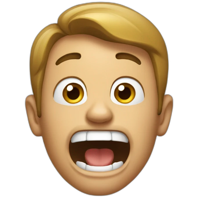 A man screaming emoji