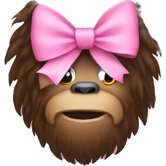  Bigfoot. Pink bow emoji