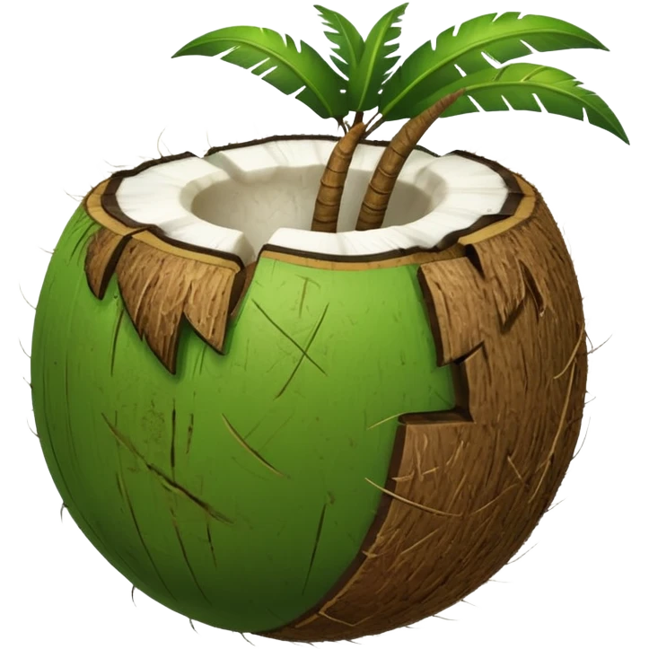 Green Coconut shell emoji