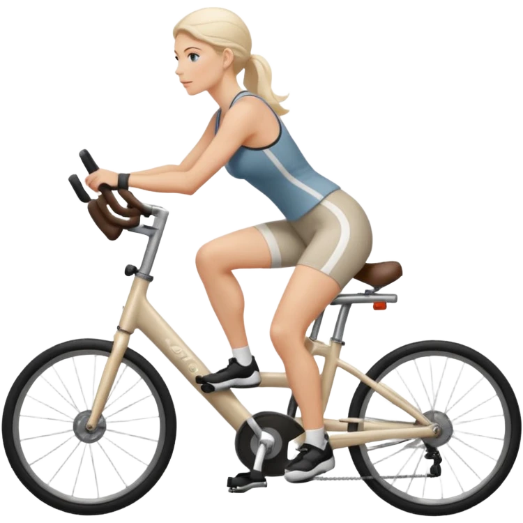 Bicycles Ergonomic bicycle of gym: seated white woman emoji