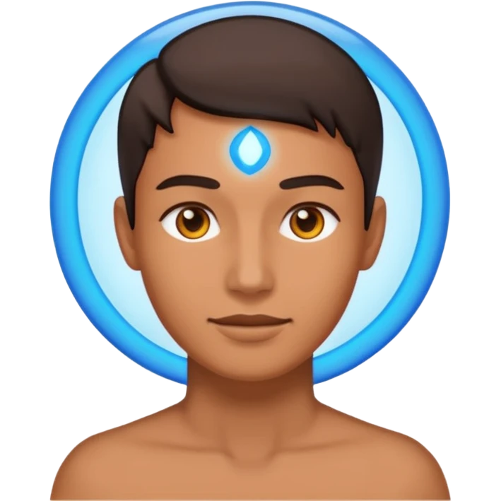 forhead with an indicator symbol in the center emoji