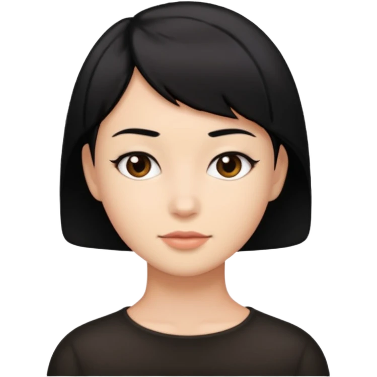 Tokyo in Money Heist, no hat, short black hair emoji