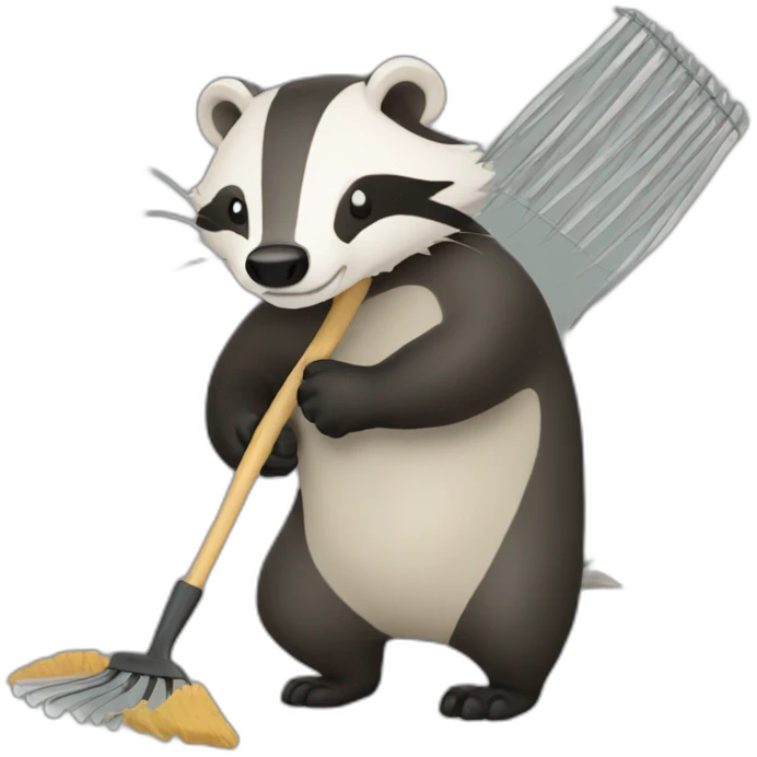 badger with a rake emoji