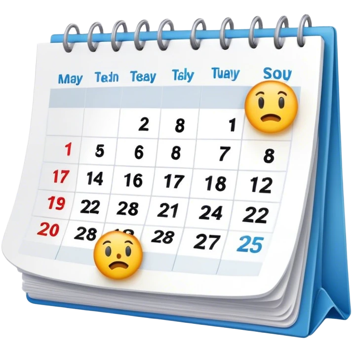 Calendar with days crossed off emoji