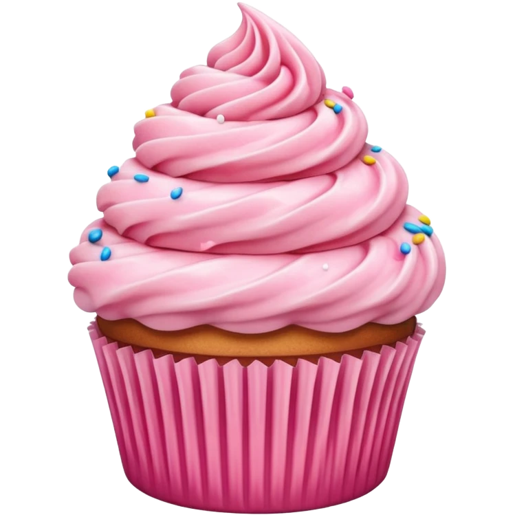 Cupcake with pink icing emoji