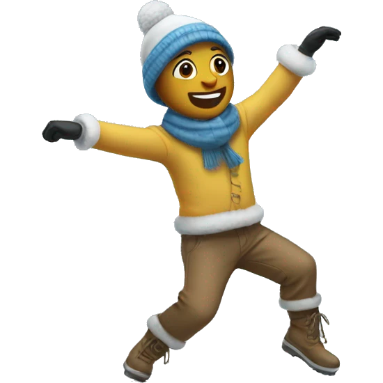 Dancing in snow emoji