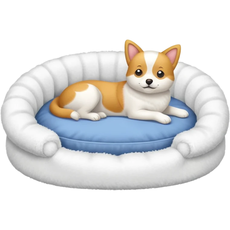 white Pet bed empty with no animal in it emoji