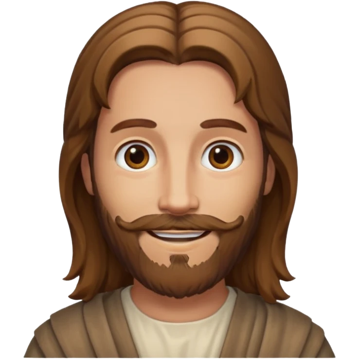 make a picture of Jesus smile emoji