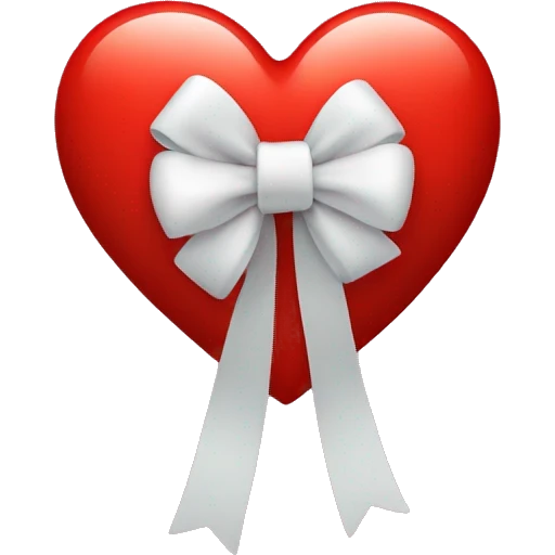 Red heart with bow emoji