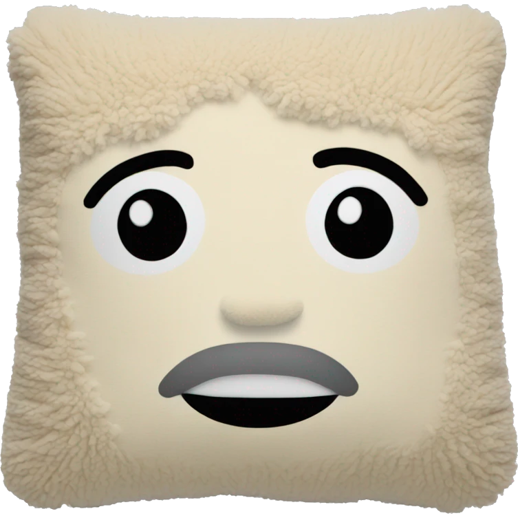 beige sherpa pillow emoji