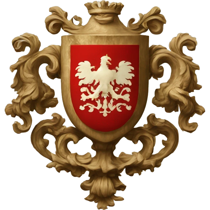 ancient red arisocratic baroque coat of arms emoji