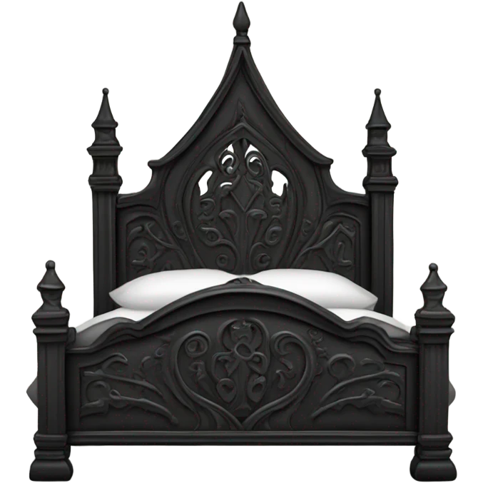 Gothic bed in black emoji