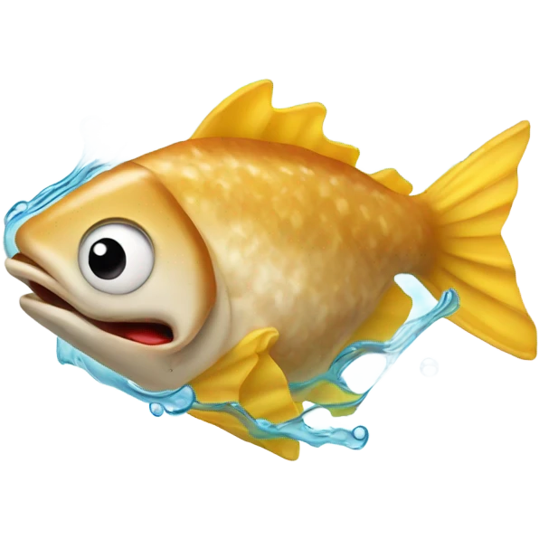 fish eating a french fry emoji