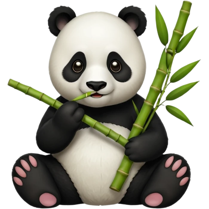 Panda eating bamboo emoji