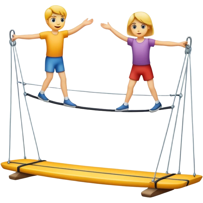 tightrope between two things
 emoji