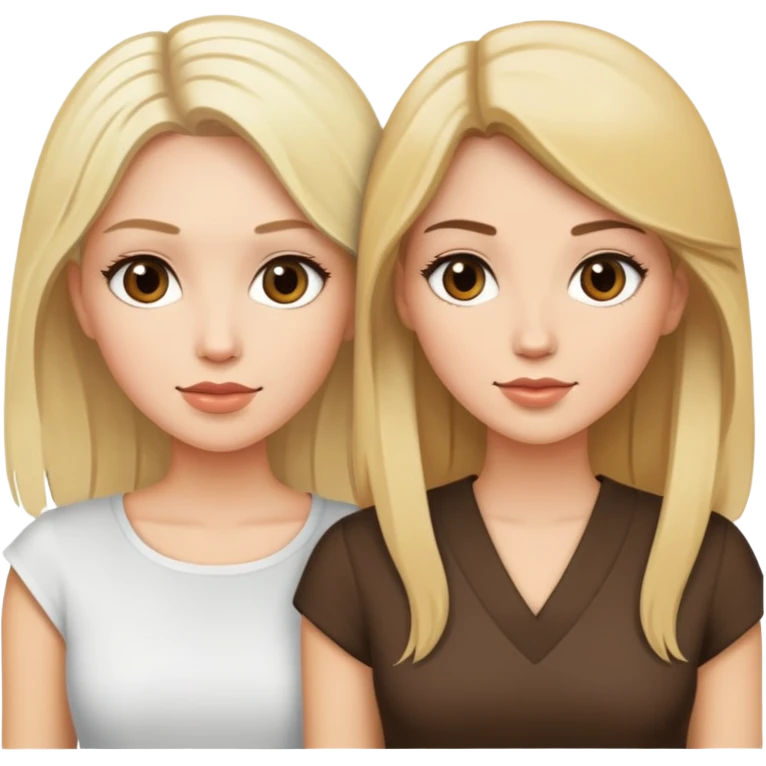 Amiga rubia y morena  emoji