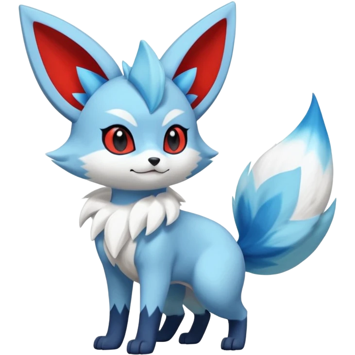 Glaceon-Fennekin-Meowstic-Fakémon-hybrid-creature (full body)  emoji
