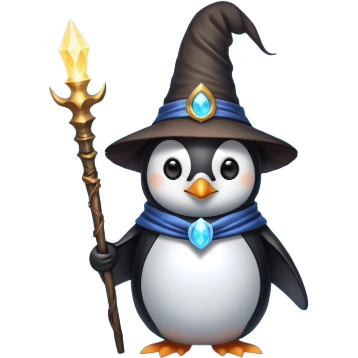 Penguin Wizard emoji