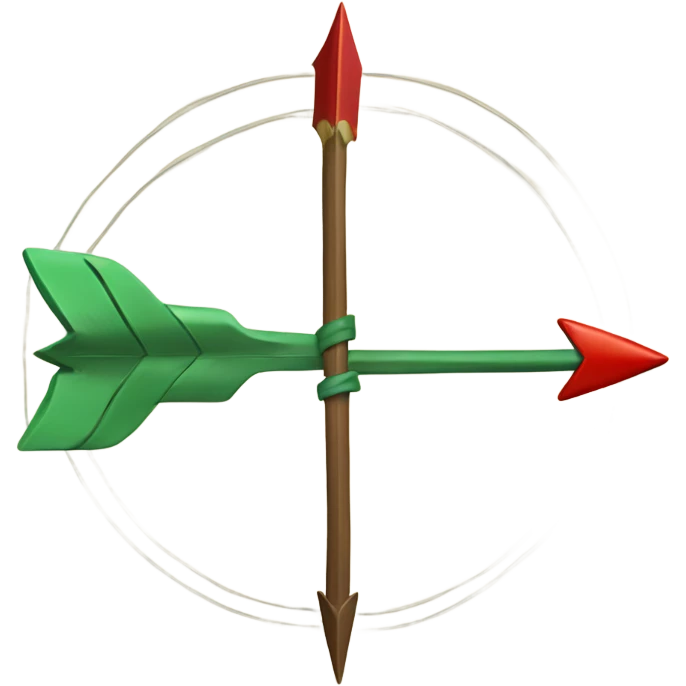 Arrow missing the bullseye emoji