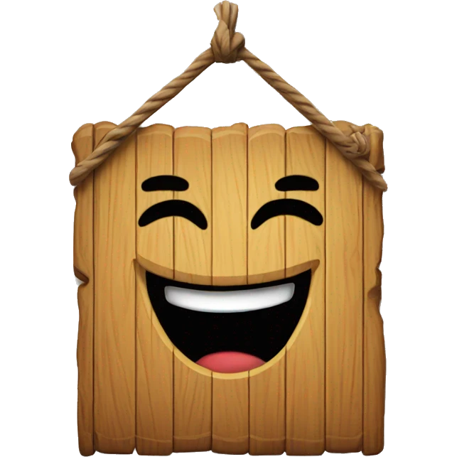 Wooden hanging sign emoji