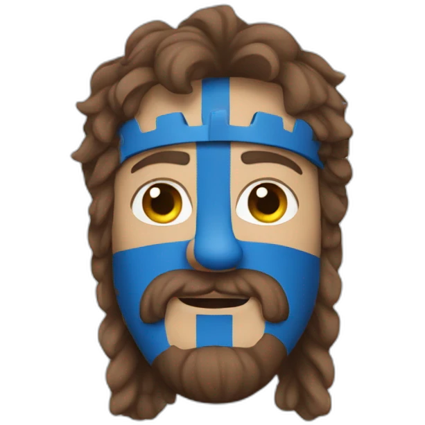 william wallace with face paint emoji
