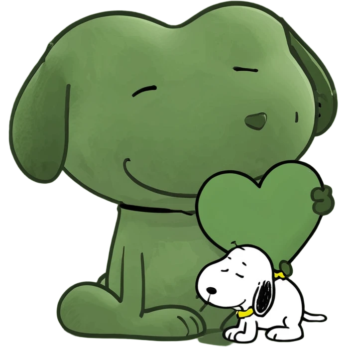 Corazón y snoopyw emoji