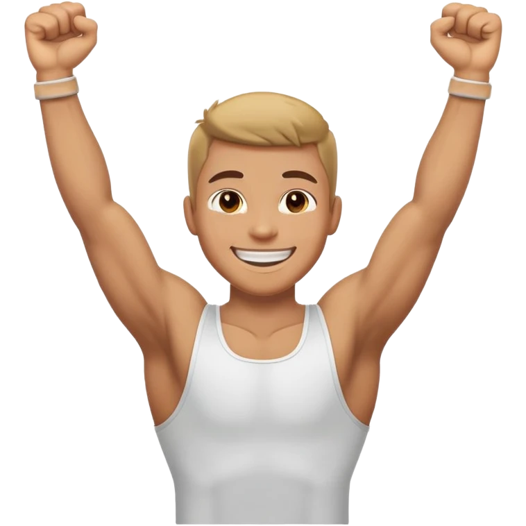 motivated person with arms raised in triumph emoji