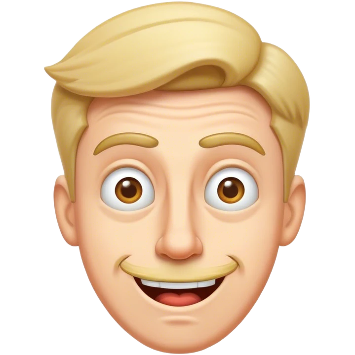 Hitler , goofy face emoji
