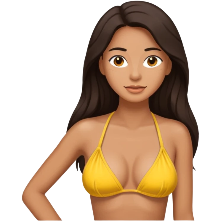 woman in just a bikini top  emoji