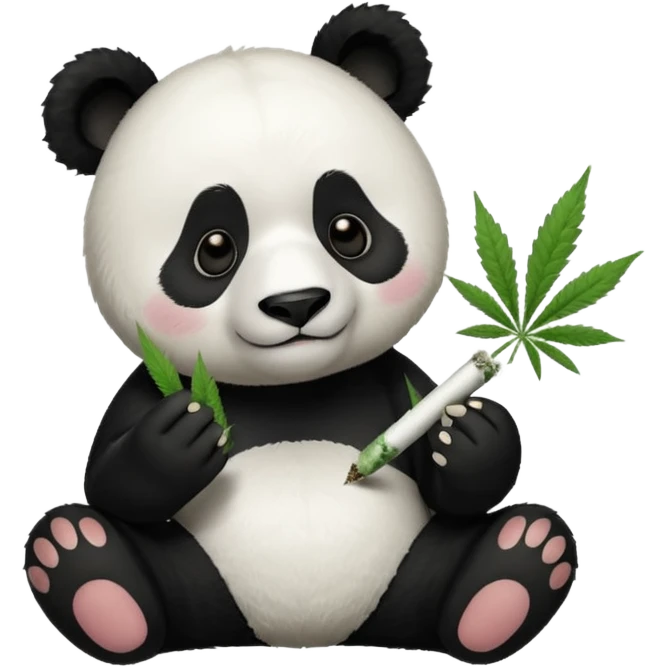 Panda Bajando locura de Marihuana con un video de youtube emoji