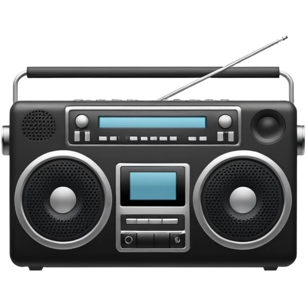 minimalistic boombox emoji