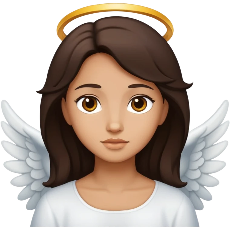 Light tan skin angel dark brown hair  emoji