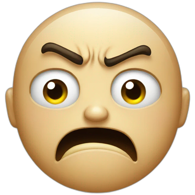 Angry face emoji