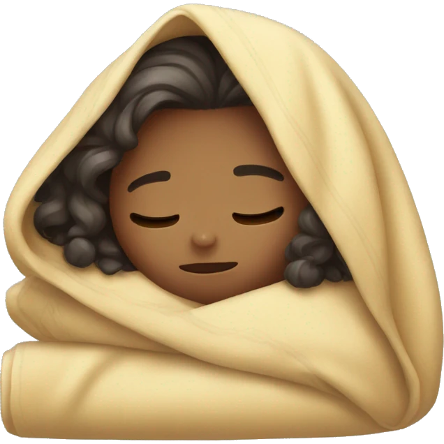 Girl sleepy under blanket  emoji