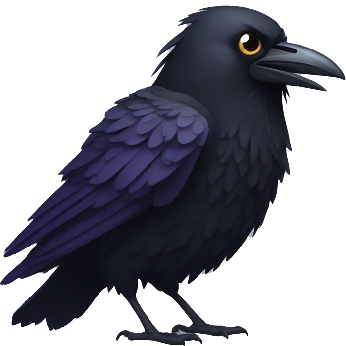 Cartoon raven that's angry emoji