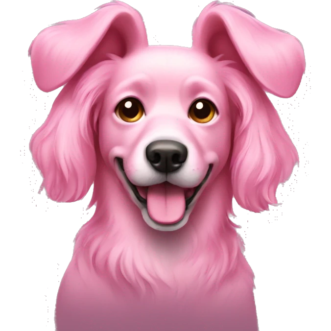 pink dog  emoji