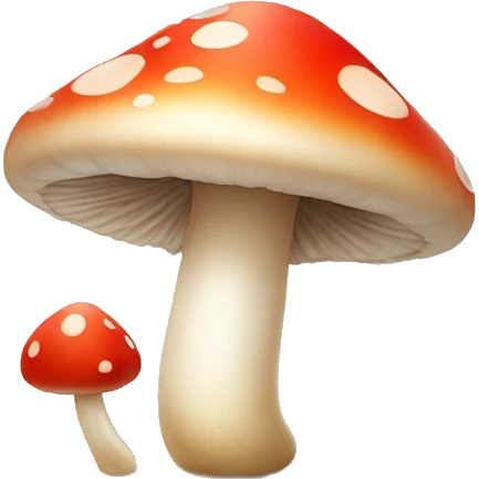 Cute mushroom blowing a kiss emoji